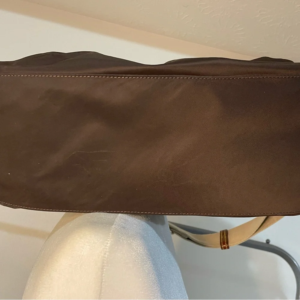 Dooney & Bourke Brown and Tan Crossbody Canvas Bag - Picture 4 of 5